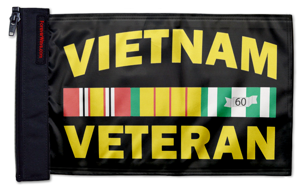 Vietnam Veteran 12"x18" Forever Wave Flag for UTVs