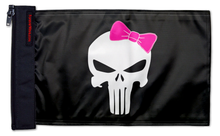 Punisher Pink Ribbon 12"x18" Forever Wave Flag for Jeep Wrangler LJ 2003-2006