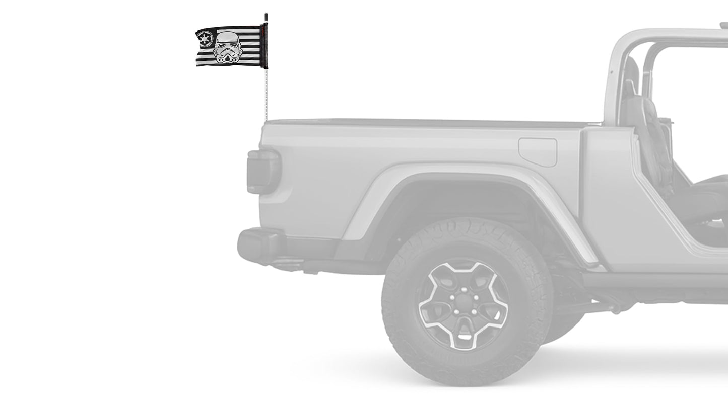 Star Wars Stormtrooper Imperial 12"x18" Forever Wave Flag for Jeep Wrangler TJ 1996-2006