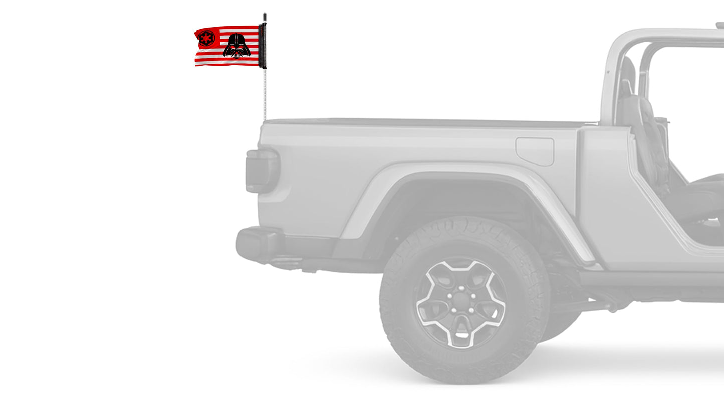 Star Wars Vader Imperial 12"x18" Forever Wave Flag for Jeep Wrangler JKU 4-Door 2007-2018