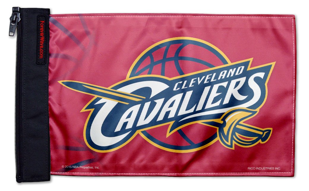 Cleveland Cavaliers 11"x17" Forever Wave Flag for Jeep Wrangler JLU 4-Door 2018-Present