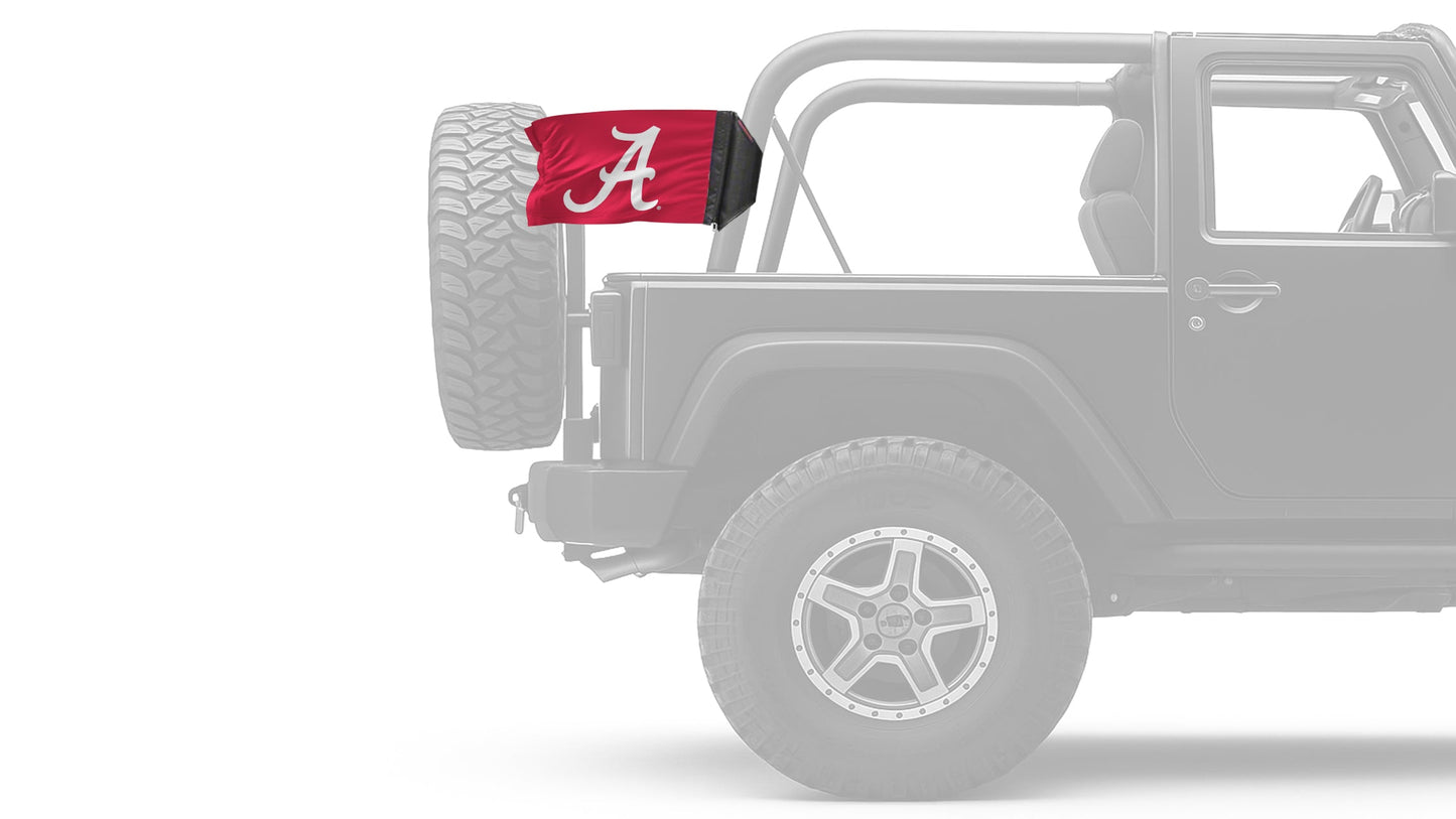 Alabama A  Red11"x17" Forever Wave Flag for Jeep Wrangler TJ 1996-2006