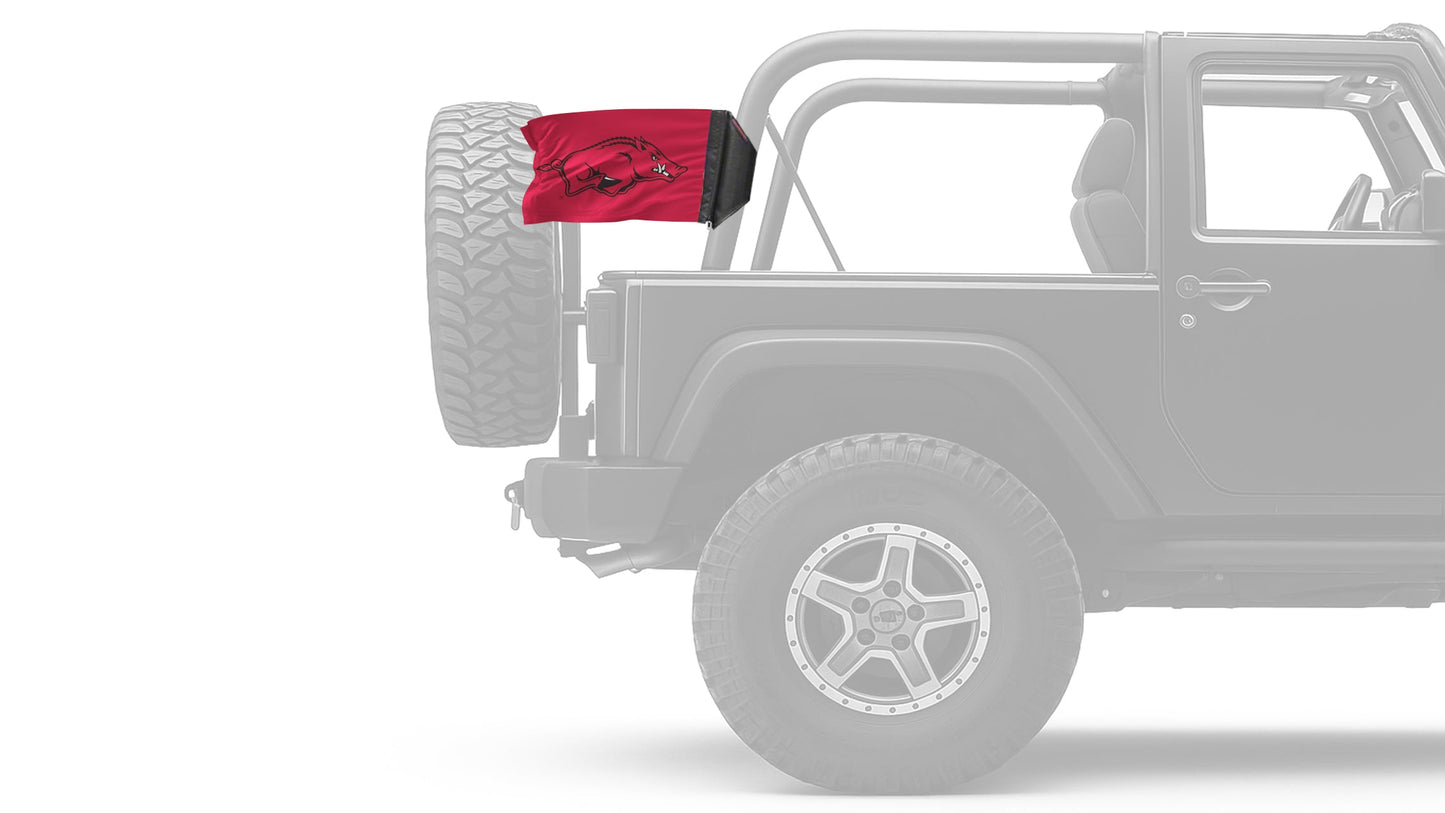 Arkansas 11"x17" Forever Wave Flag for Jeep Wrangler JKU 4-Door 2007-2018