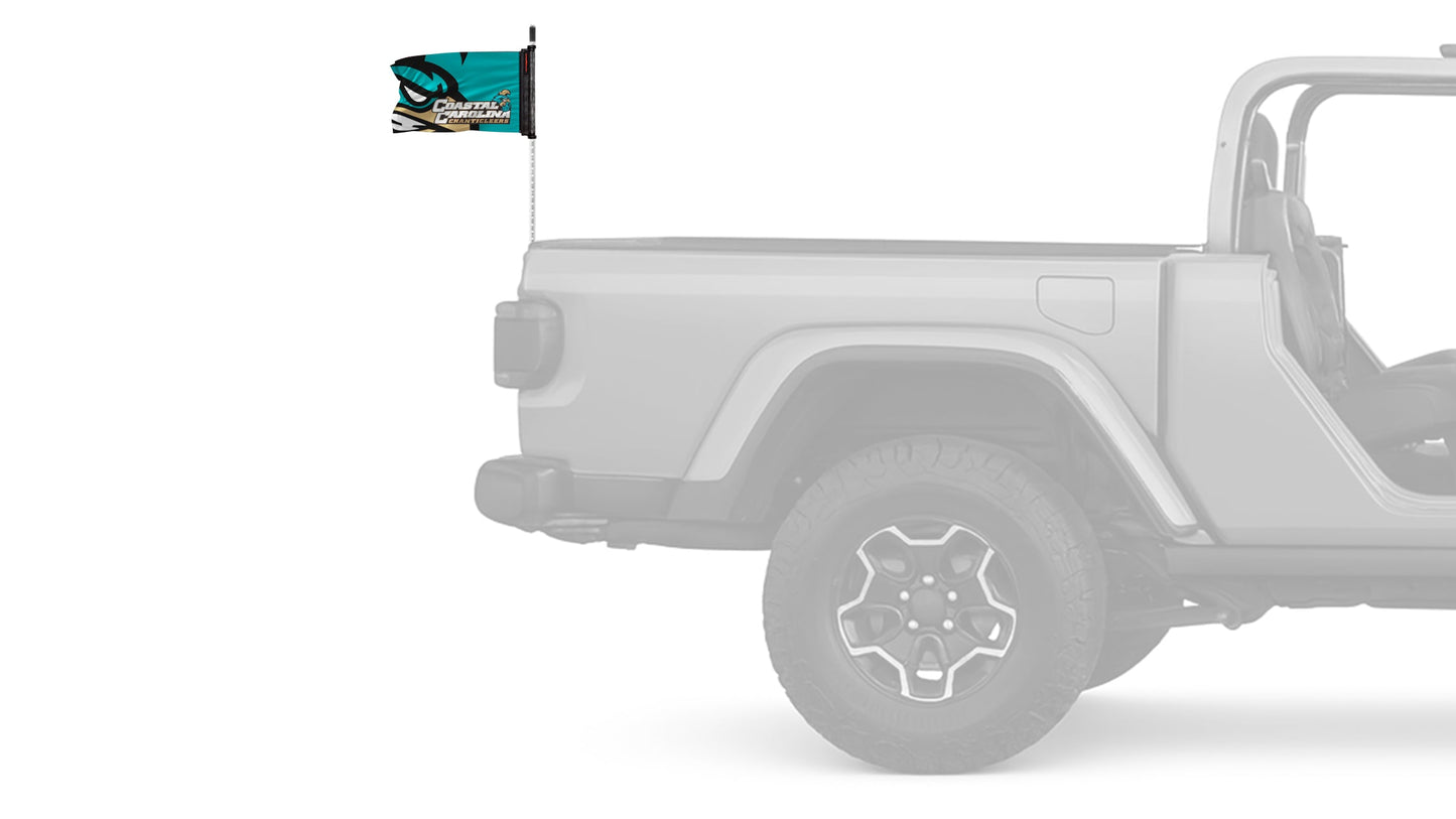Coastal Carolina 11"x17" Forever Wave Flag for Jeep Wrangler JL 2-Door 2018-Present