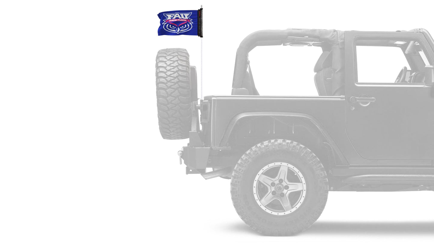 Florida Atlantic University 11"x17" Forever Wave Flag for Jeep Wrangler JL 2-Door 2018-Present