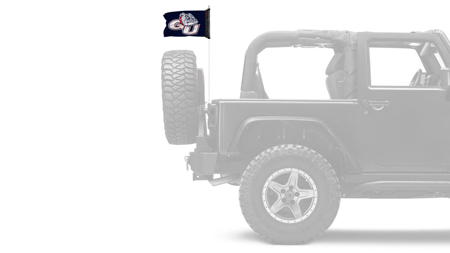 Gonzaga 11"x17" Forever Wave Flag for Jeep Wrangler JKU 4-Door 2007-2018