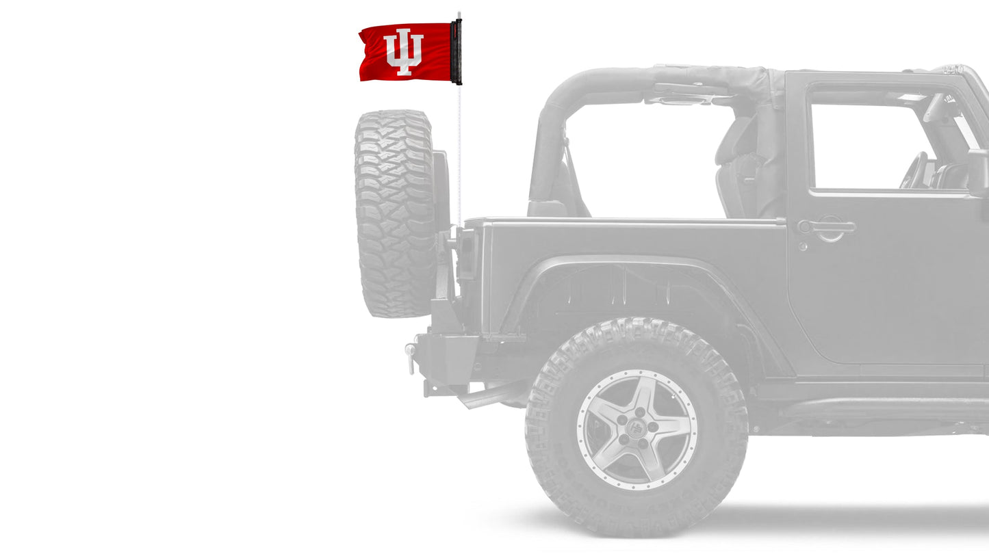 Indiana 11"x17" Forever Wave Flag for Jeep Wrangler CJ-7 and CJ-8 1976-1986