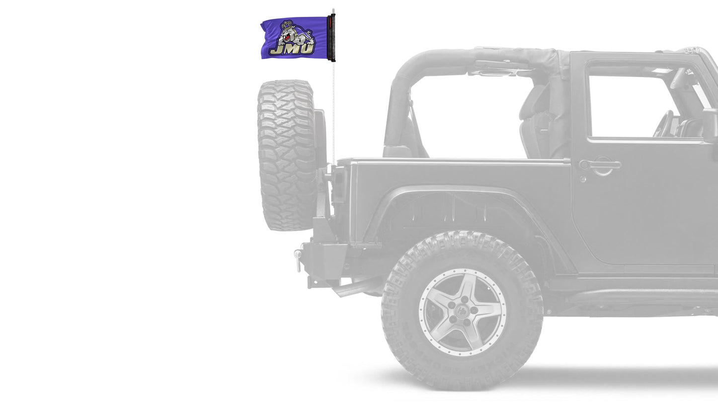 James Madison University 11"x17" Forever Wave Flag for Jeep Wrangler JKU 4-Door 2007-2018