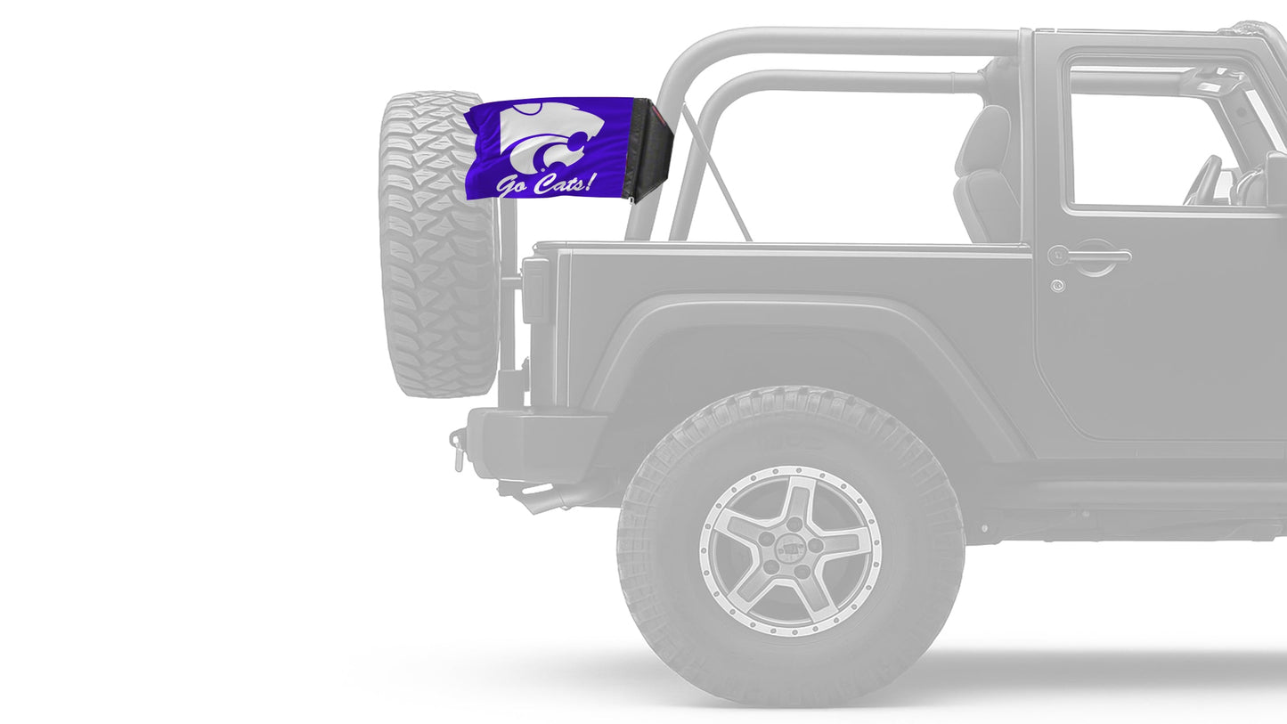 Kansas State 11"x17" Forever Wave Flag for Jeep Wrangler JKU 4-Door 2007-2018