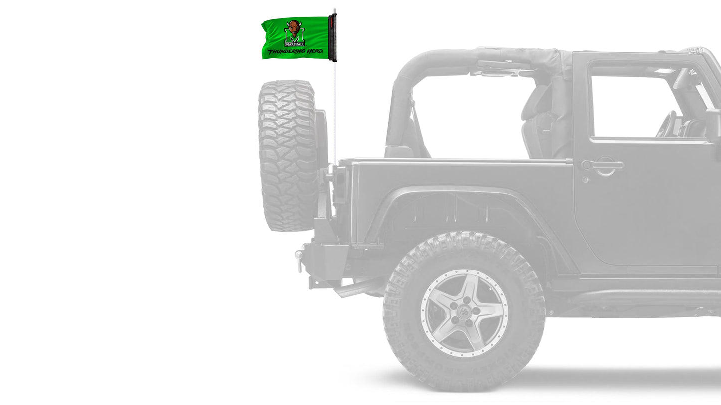 Marshall 11"x17" Forever Wave Flag for Jeep Wrangler JL 2-Door 2018-Present
