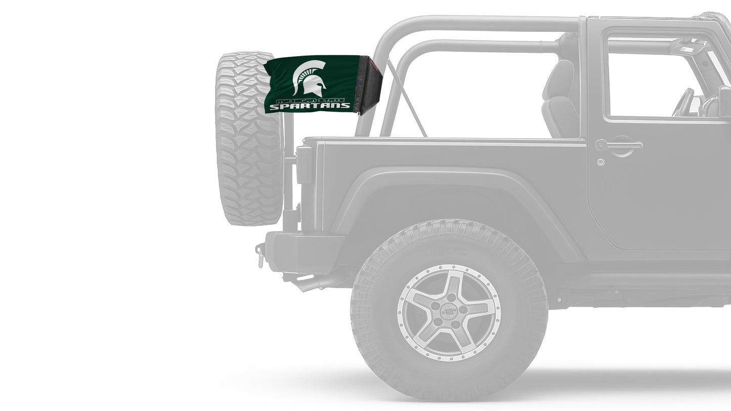 Michigan State 11"x17" Forever Wave Flag for Jeep Wrangler TJ 1996-2006