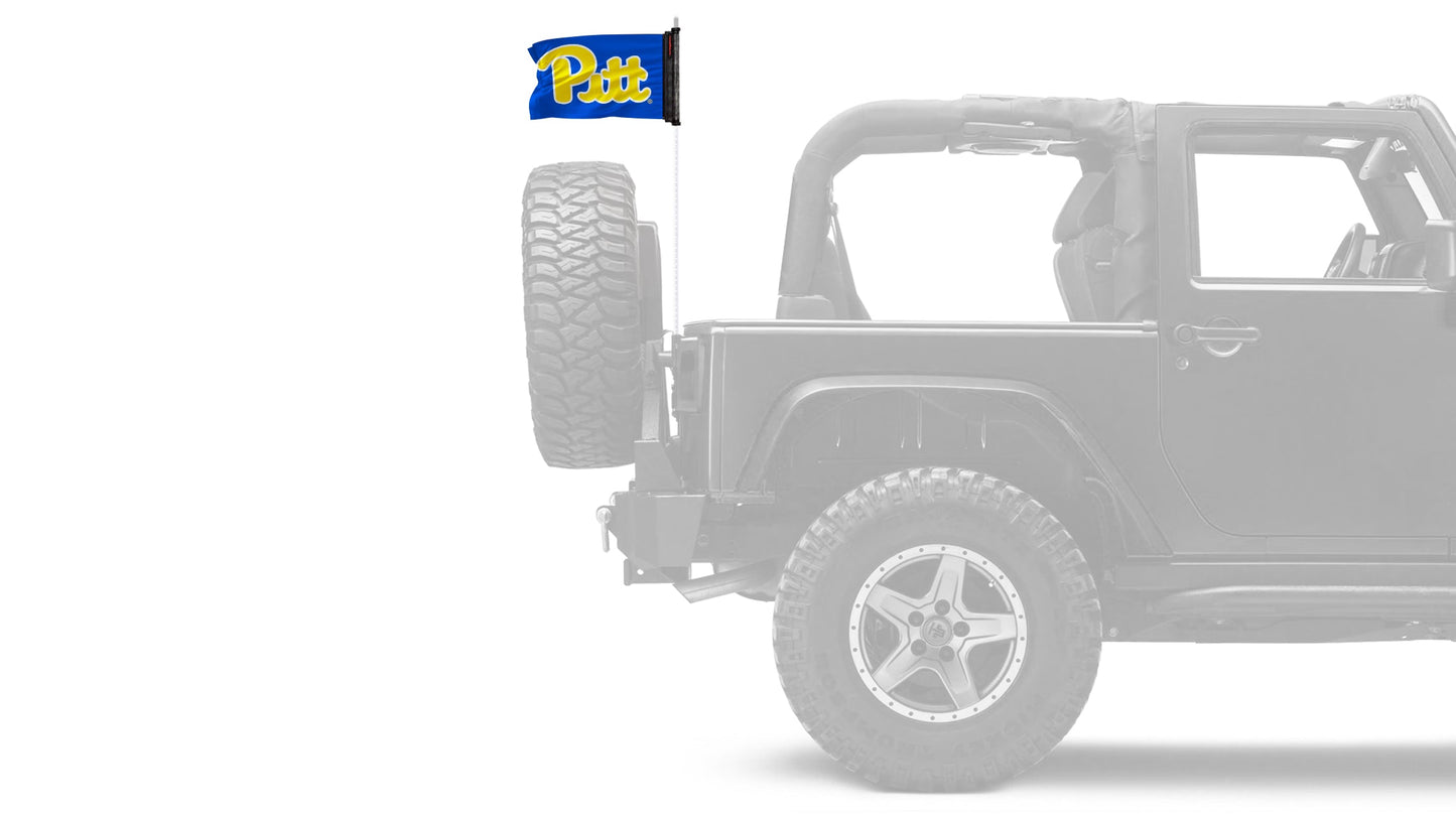 Pittsburgh PITT 11"x17" Forever Wave Flag for Jeep Wrangler JKU 4-Door 2007-2018