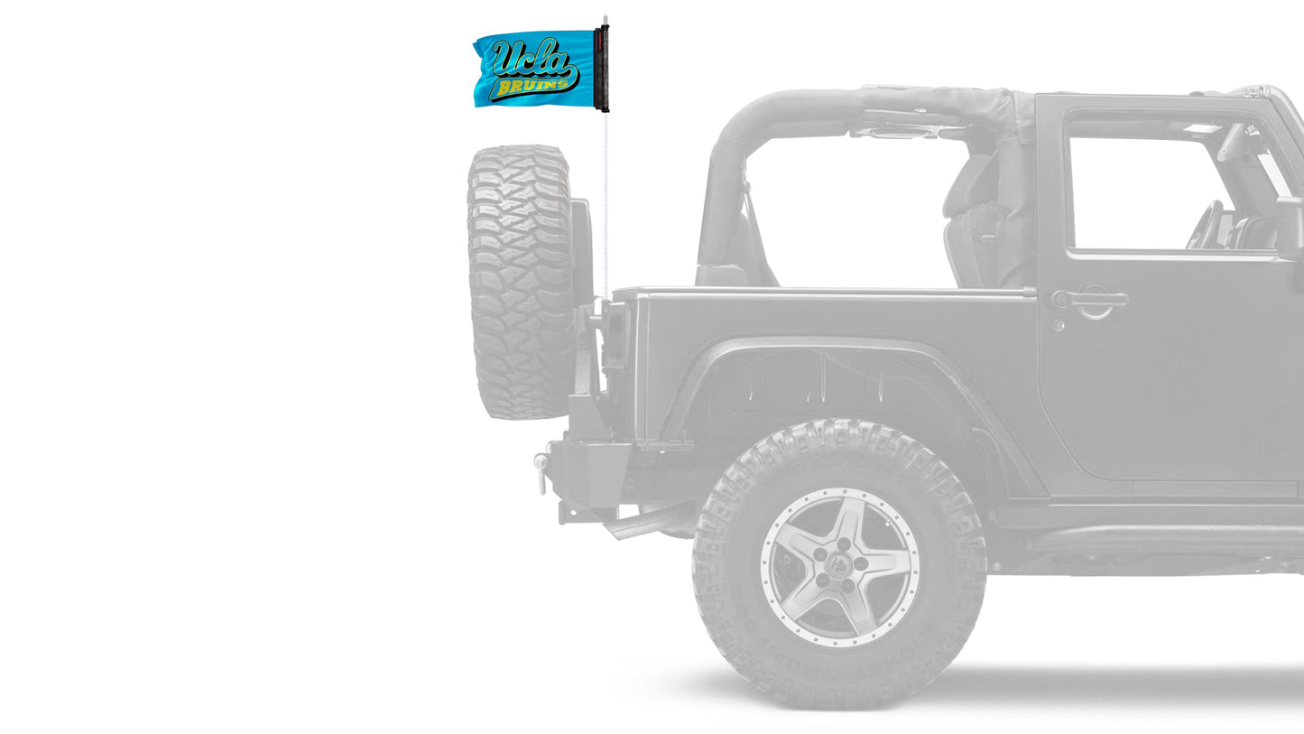UCLA 11"x17" Forever Wave Flag for Jeep Wrangler JK 2-Door 2007-2018