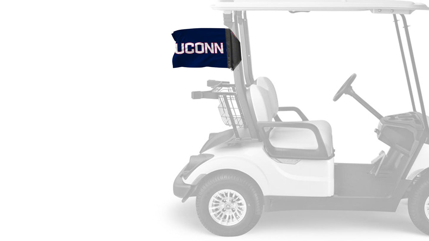 Connecticut UCONN 11"x17" Forever Wave Flag for Golf Carts
