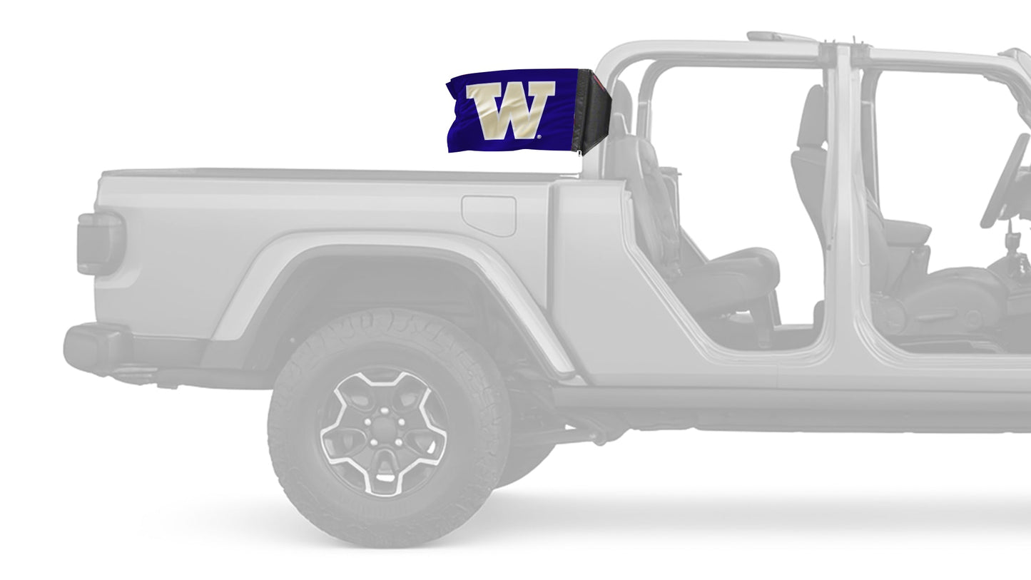 Washington Huskies 11"x17" Forever Wave Flag for Jeep Gladiator JT