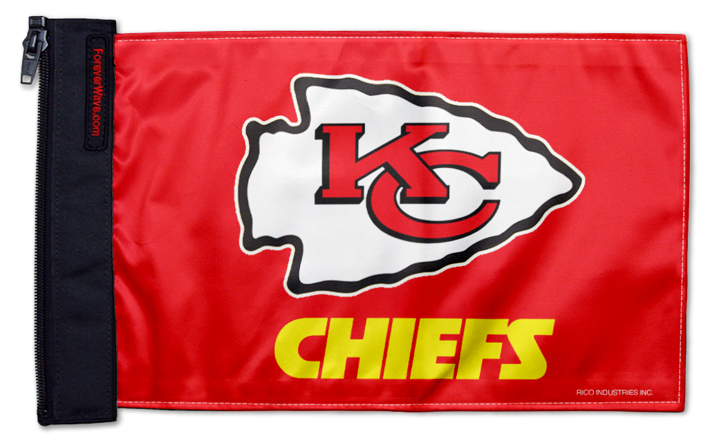 Kansas City Chiefs 11"x17" Forever Wave Flag for Golf Carts