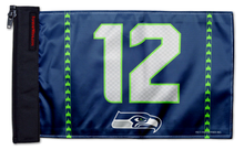 Seattle Seahawks 12th Man 11"x17" Forever Wave Flag for Jeep Wrangler CJ-7 and CJ-8 1976-1986