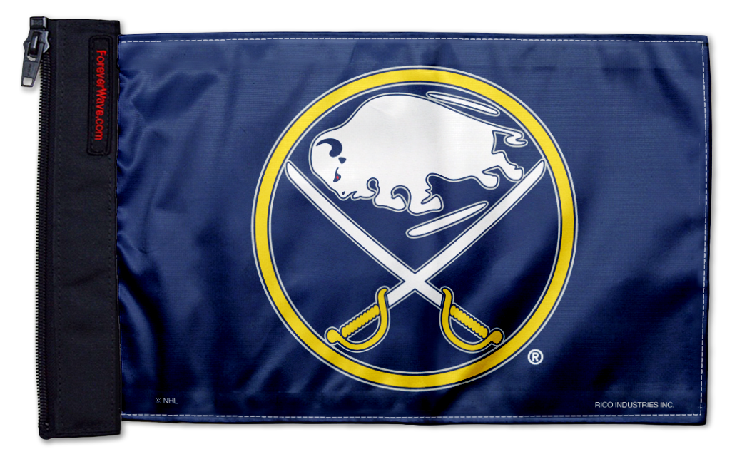 Buffalo Sabres 11"x17" Forever Wave Flag for Jeep Wrangler CJ-7 and CJ-8 1976-1986