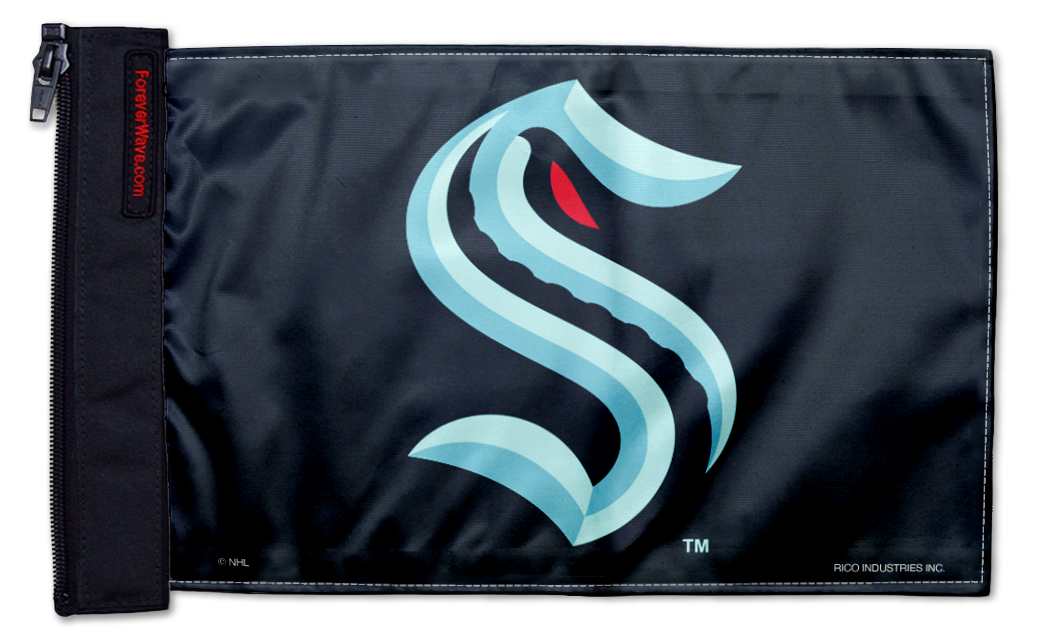 Seattle Kraken 11"x17" Forever Wave Flag for Boats