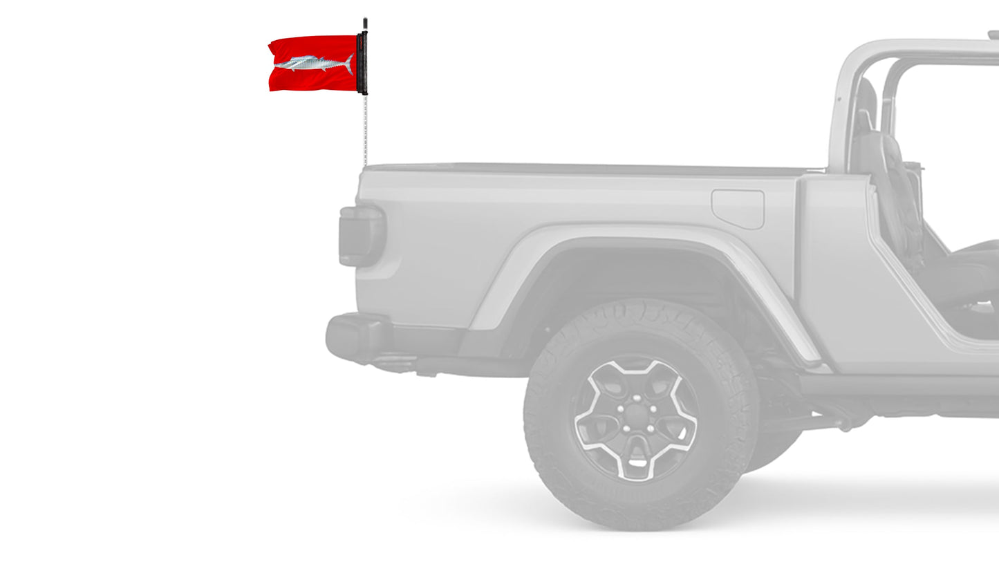 Wahoo 12"x18" Forever Wave Flag for Jeep Wrangler JLU 4-Door 2018-Present