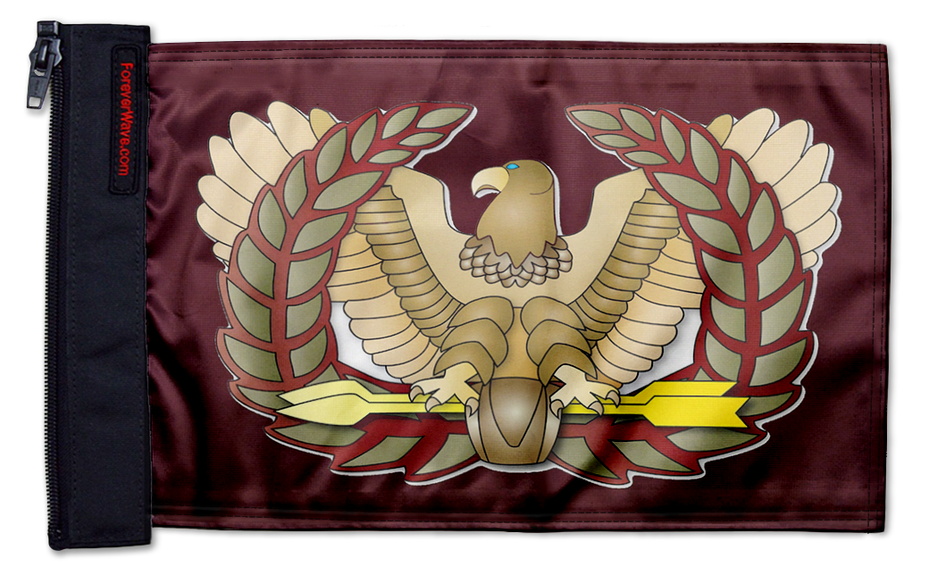 Eagle Rising 12"x18" Forever Wave Flag for Jeep Wrangler CJ-7 and CJ-8 1976-1986