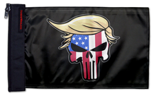 Trump Punisher 12"x18" Forever Wave Flag for Jeep Gladiator JT