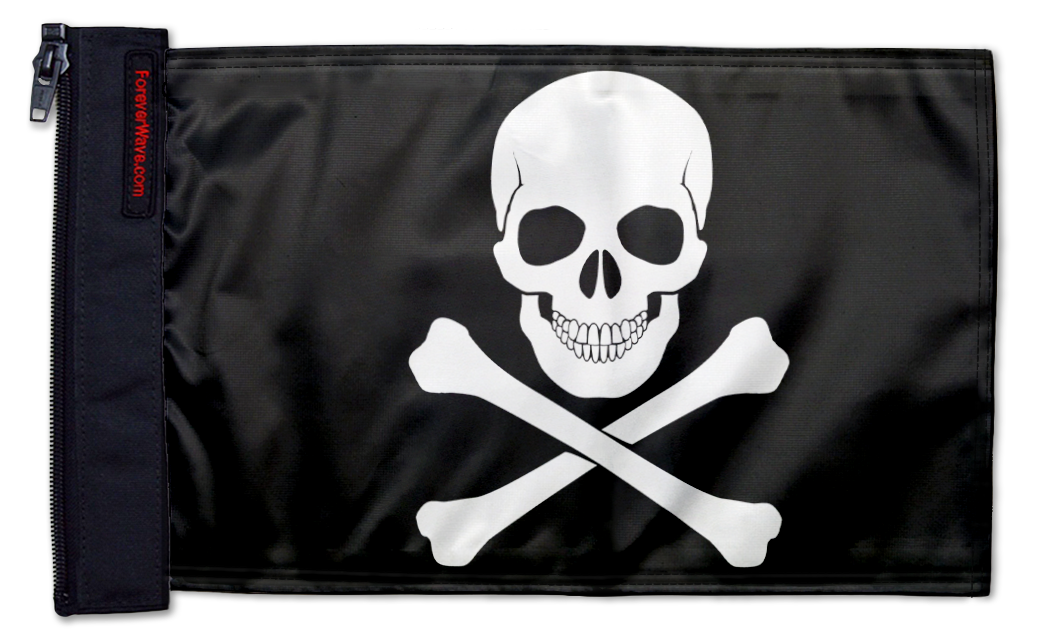 Jolly Roger 12"x18" Forever Wave Flag
