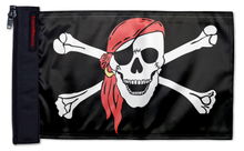 One Eyed Jack 12"x18" Forever Wave Flag for Boats