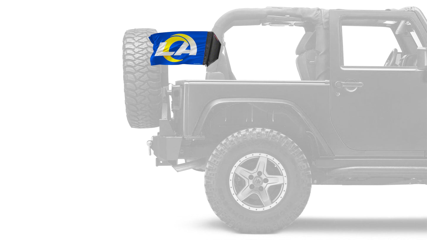 Los Angeles Rams 11"x17" Forever Wave Flag for Jeep Wrangler TJ 1996-2006
