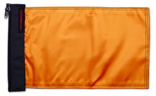 Solid Color Orange 12"x18" Forever Wave Flag for Golf Carts