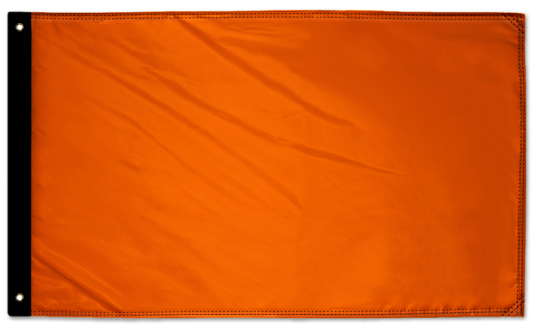 Solid Color Orange 3'x5' Double-Sided Flag