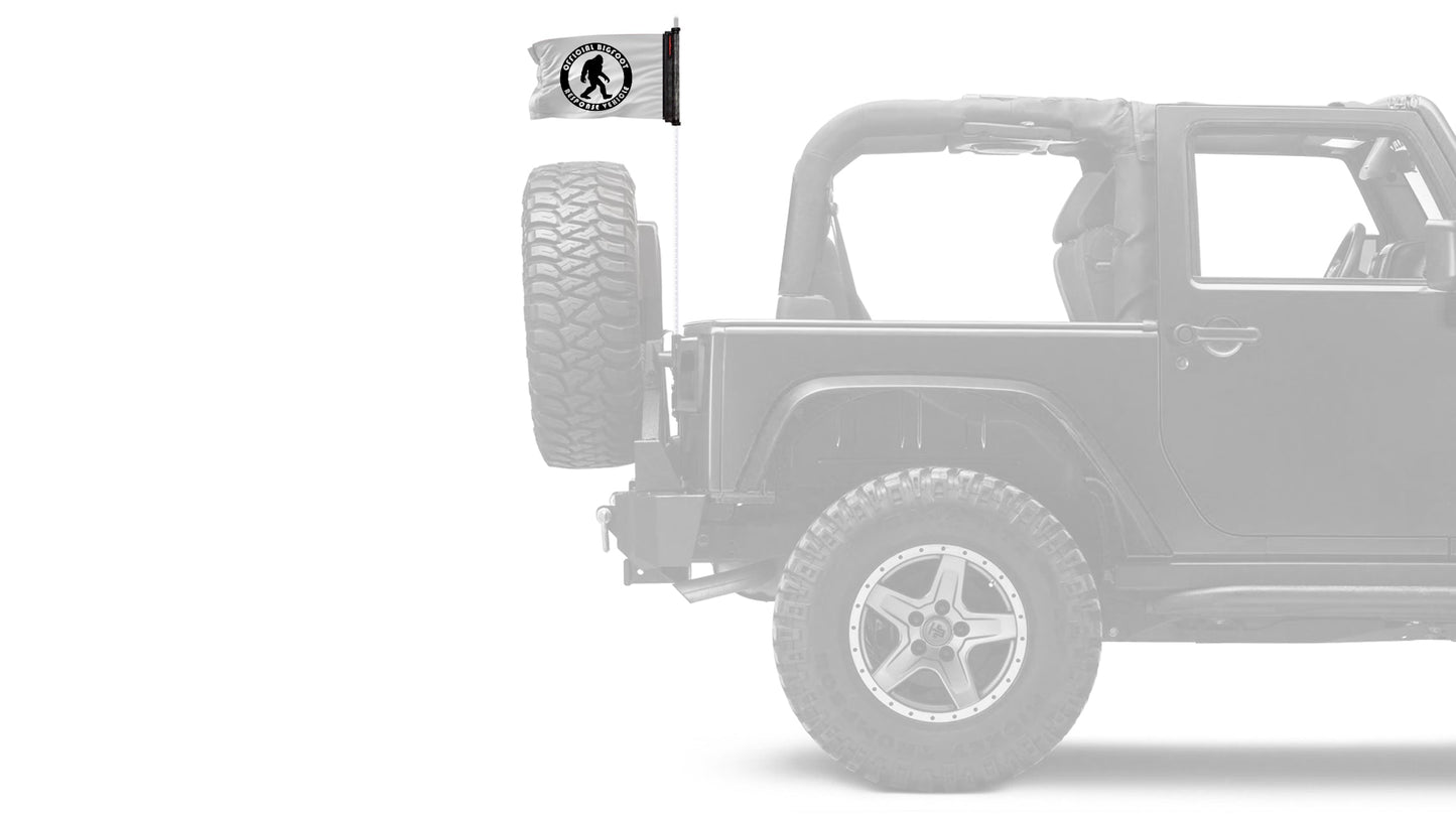Bigfoot 12"x18" Forever Wave Flag for Jeep Wrangler JKU 4-Door 2007-2018