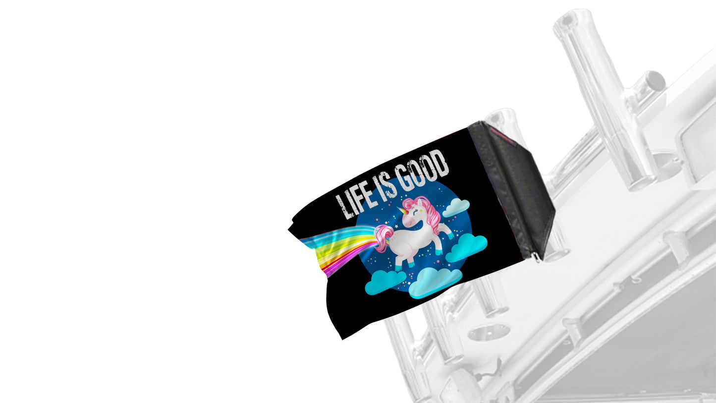Life Is Good Unicorn 12"x18" Forever Wave Flag