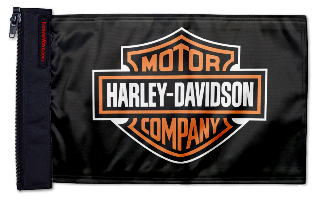 Harley Davidson 12"x18" Forever Wave Flag for Jeep Wrangler JKU 4-Door 2007-2018