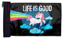 Life Is Good Unicorn 12"x18" Forever Wave Flag for Jeep Wrangler LJ 2003-2006
