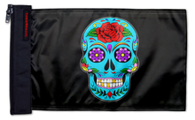 Sugar Skull 12"x18" Forever Wave Flag for Golf Carts