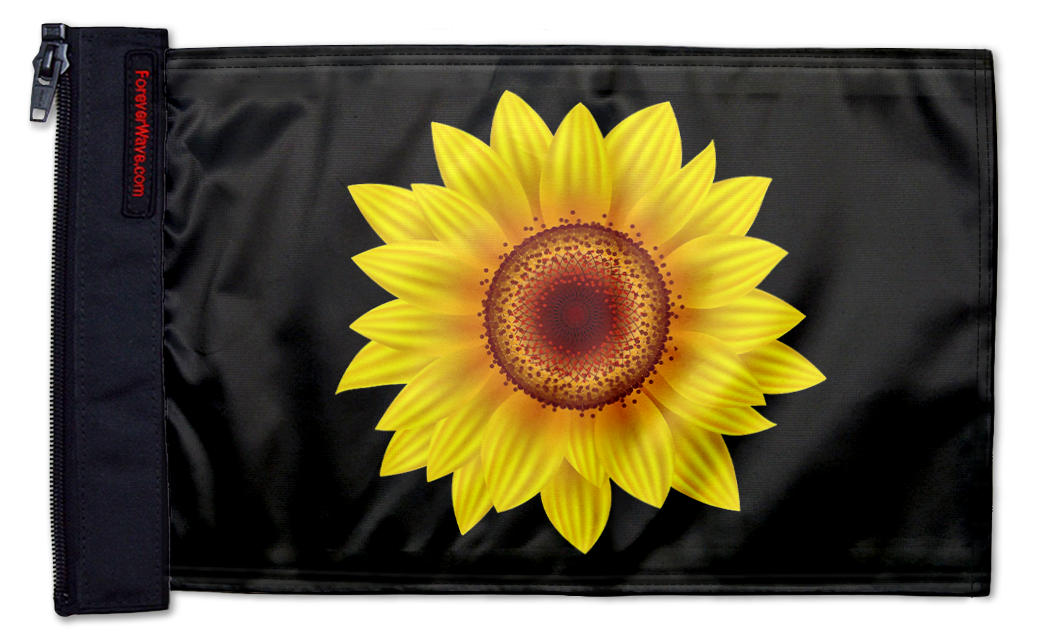 Sunflower 12"x18" Forever Wave Flag for Bronco