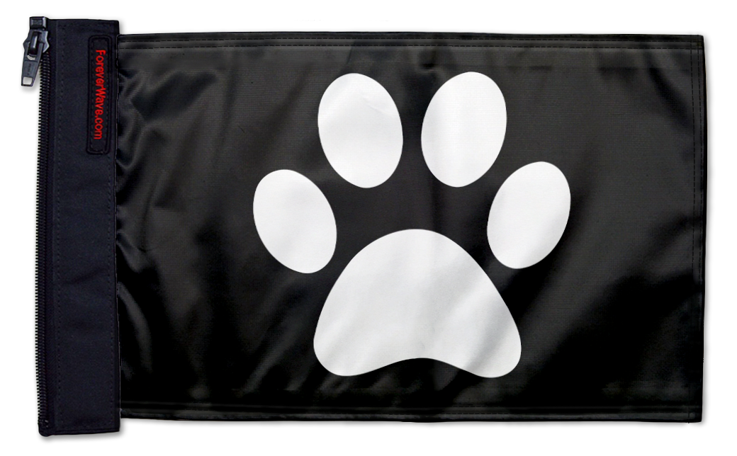 Paw Print 12"x18" Forever Wave Flag for Jeep Wrangler JL 2-Door 2018-Present