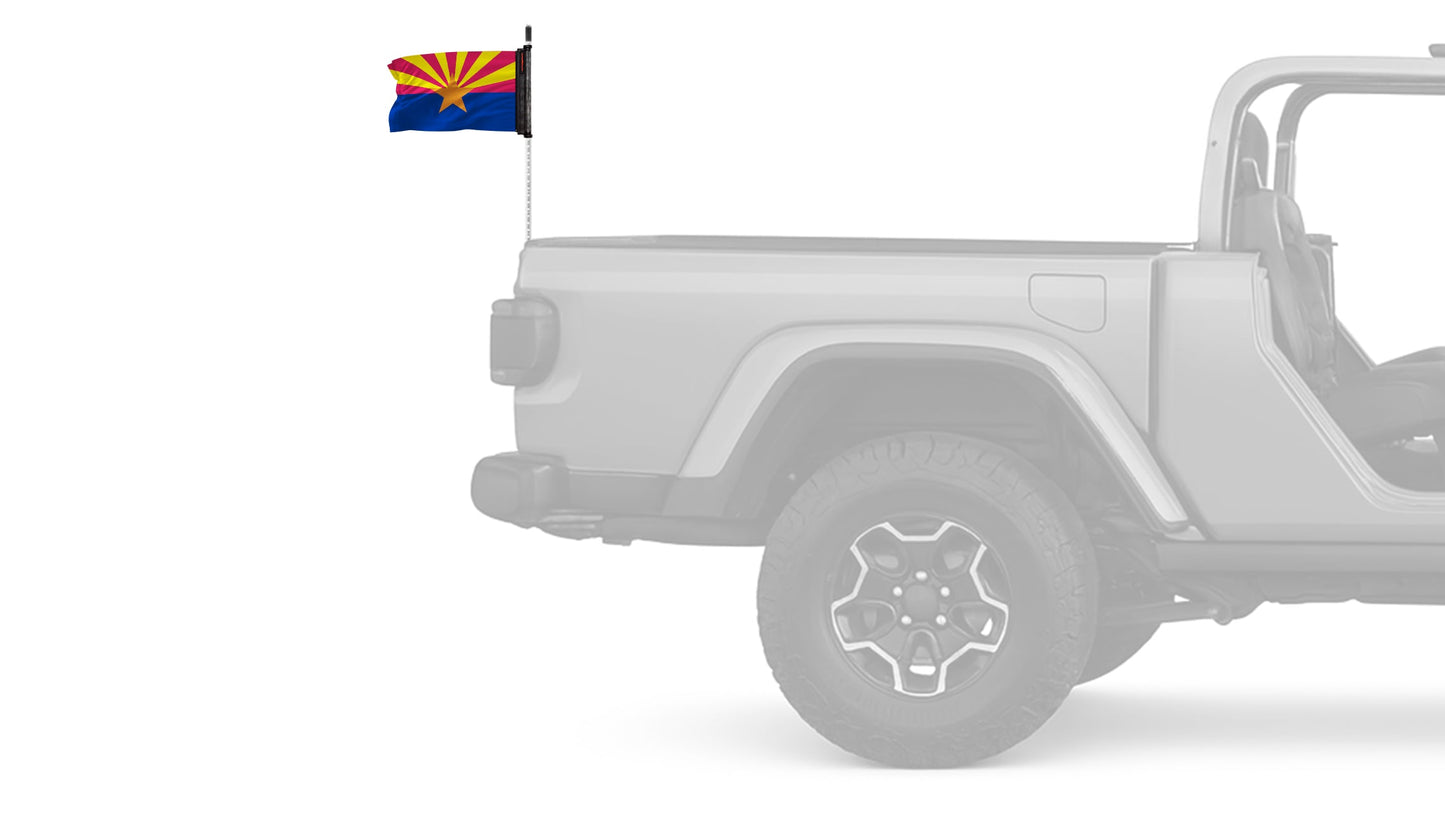 State Flag Arizona 12"x18" Forever Wave Flag for Jeep Wrangler YJ 1986-1995