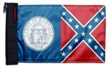 State Flag Georgia Old Style 12"x18" Forever Wave Flag for Bronco