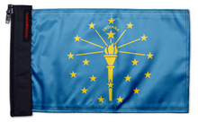 State Flag Indiana 12"x18" Forever Wave Flag for Boats
