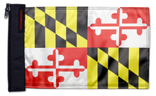 State Flag Maryland 12"x18" Forever Wave Flag for Golf Carts