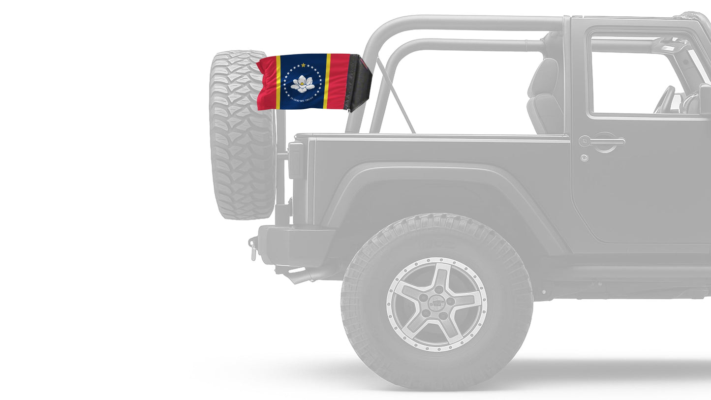 State Flag Mississippi Old Style 12"x18" Forever Wave Flag for Jeep Wrangler TJ 1996-2006