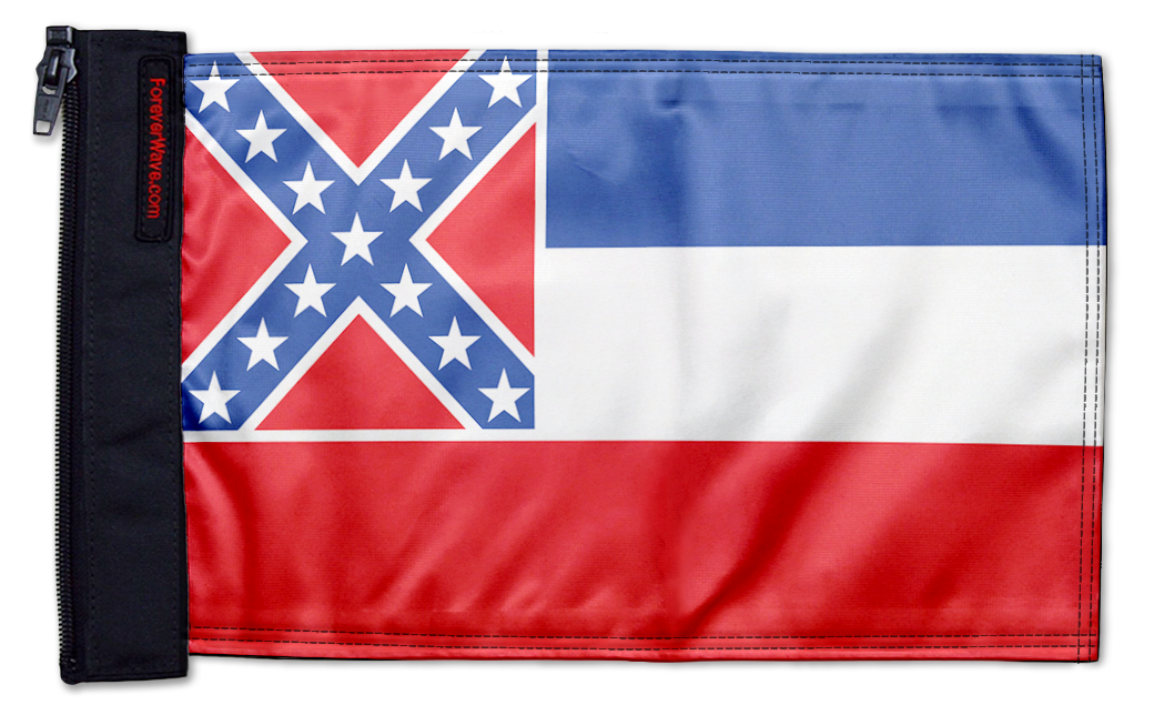 State Flag Mississippi 12"x18" Forever Wave Flag for Bronco