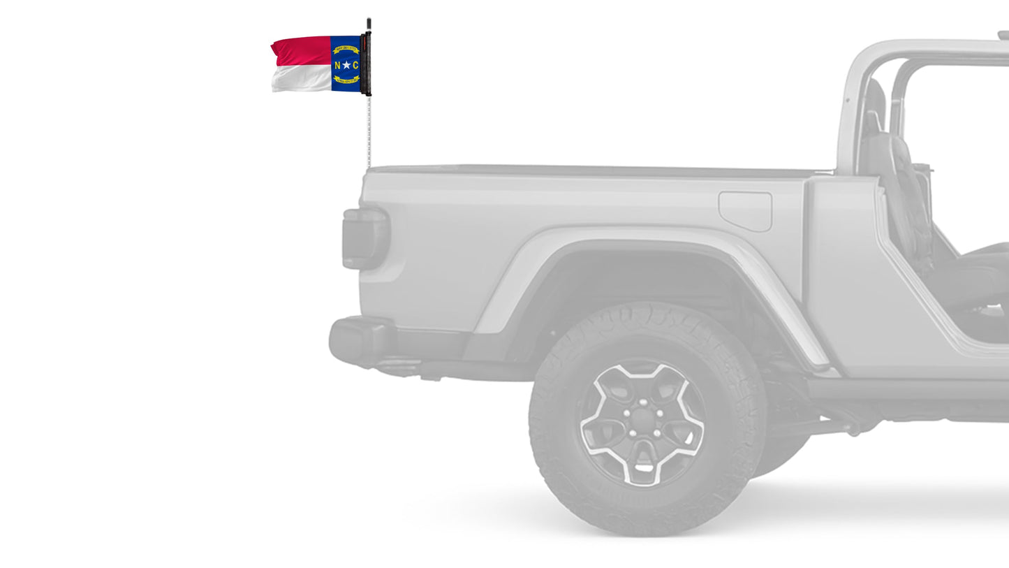 State Flag North Carolina 12"x18" Forever Wave Flag for Jeep Wrangler TJ 1996-2006