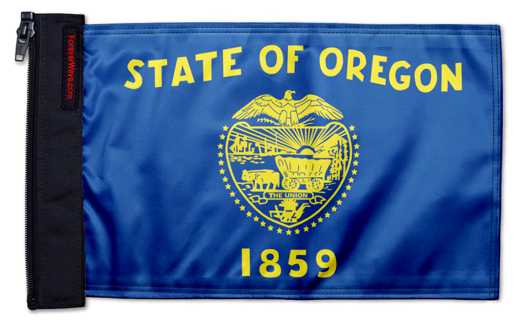 State Flag Oregon 12"x18" Forever Wave Flag for Bronco