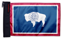 State Flag Wyoming 12"x18" Forever Wave Flag for Jeep Wrangler JL 2-Door 2018-Present
