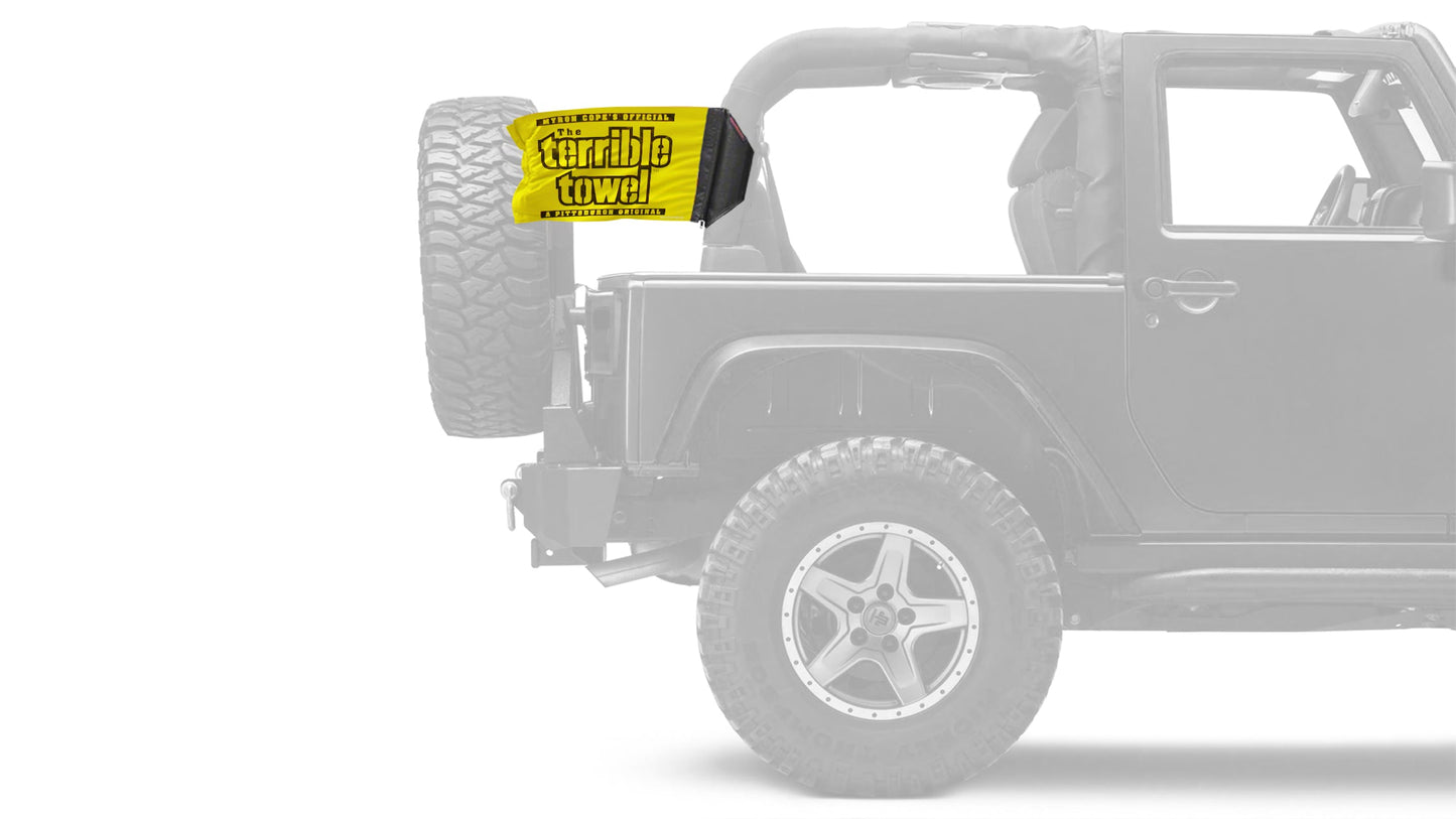 Pittsburgh Steelers Terrible Towel 11"x17" Forever Wave Flag for Jeep Wrangler YJ 1986-1995