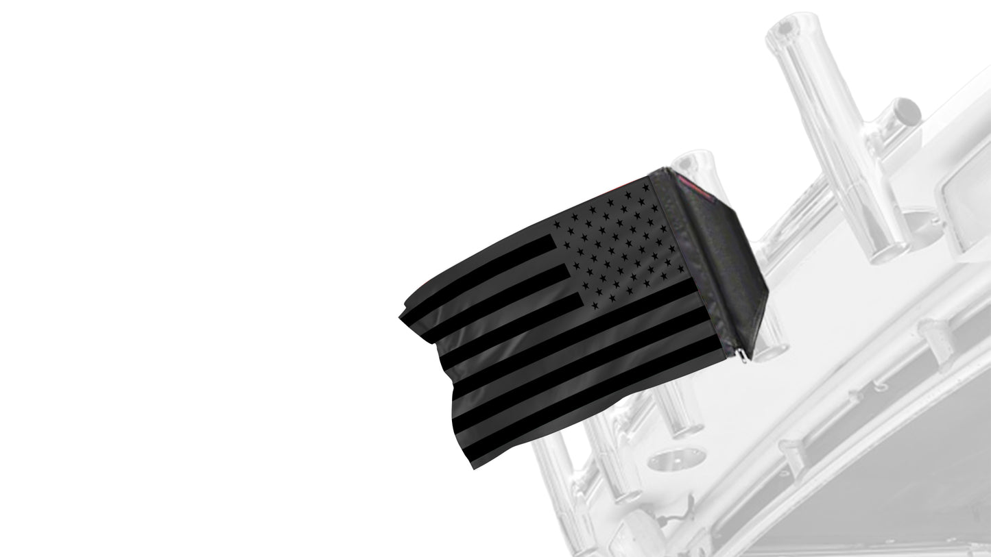 USA Black 12"x18" Forever Wave Flag