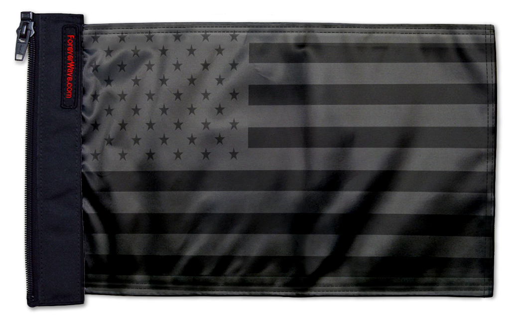 USA Black 12"x18" Forever Wave Flag for Jeep Wrangler YJ 1986-1995